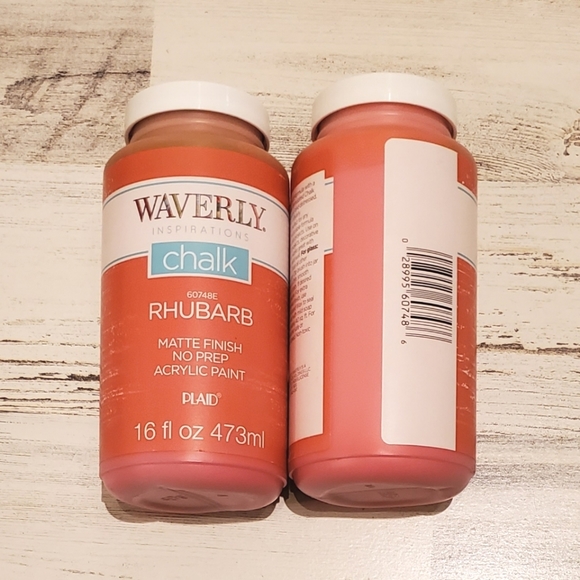 New WAVERLY Matte Finish No Prep Acrylic Chalk Paint 16 oz. RHUBARB - Picture 5 of 7